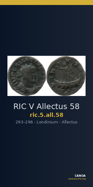 RIC V Allectus 58 — CANOA