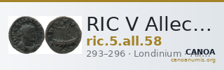 RIC V Allectus 58 — CANOA