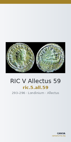 RIC V Allectus 59 — CANOA