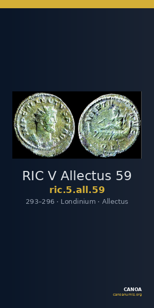 RIC V Allectus 59 — CANOA
