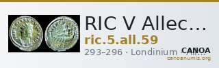 RIC V Allectus 59 — CANOA
