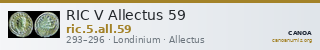 RIC V Allectus 59 — CANOA