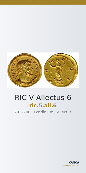 RIC V Allectus 6 — CANOA