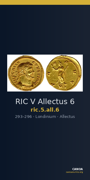 RIC V Allectus 6 — CANOA