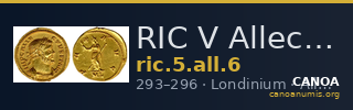 RIC V Allectus 6 — CANOA