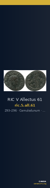 RIC V Allectus 61 — CANOA