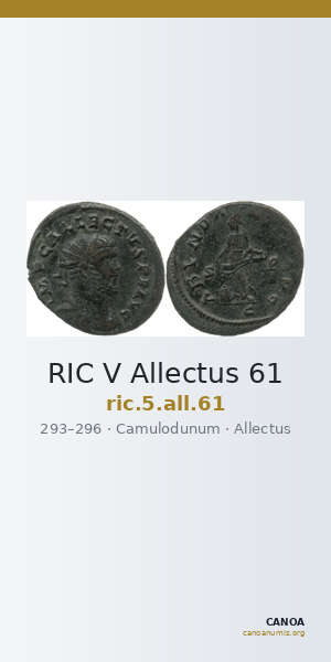 RIC V Allectus 61 — CANOA