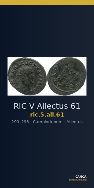 RIC V Allectus 61 — CANOA