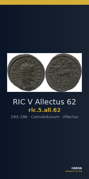 RIC V Allectus 62 — CANOA