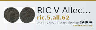 RIC V Allectus 62 — CANOA
