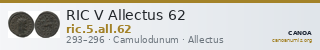 RIC V Allectus 62 — CANOA