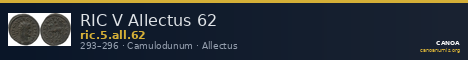 RIC V Allectus 62 — CANOA