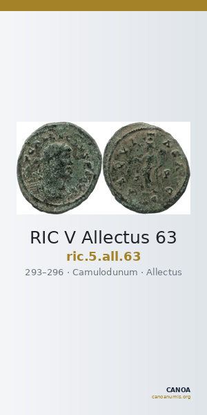 RIC V Allectus 63 — CANOA