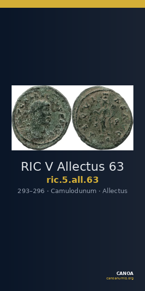 RIC V Allectus 63 — CANOA