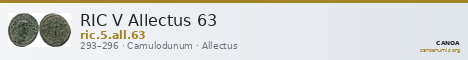 RIC V Allectus 63 — CANOA
