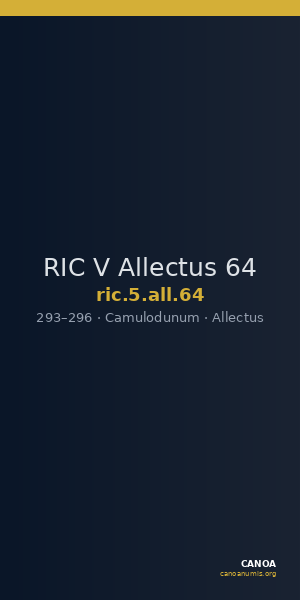 RIC V Allectus 64 — CANOA