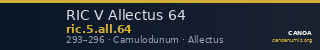 RIC V Allectus 64 — CANOA