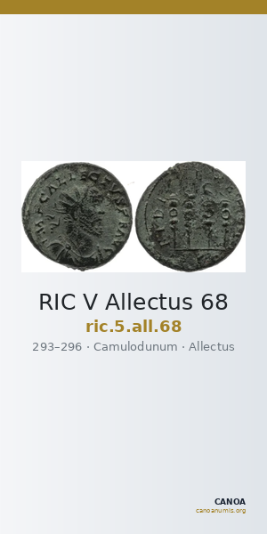 RIC V Allectus 68 — CANOA