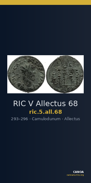RIC V Allectus 68 — CANOA