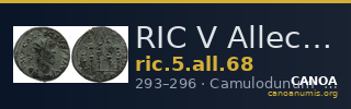 RIC V Allectus 68 — CANOA