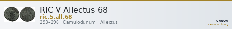 RIC V Allectus 68 — CANOA