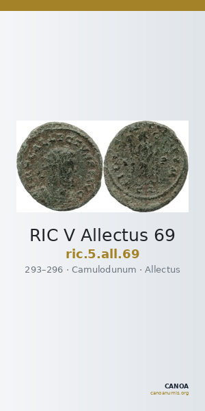 RIC V Allectus 69 — CANOA