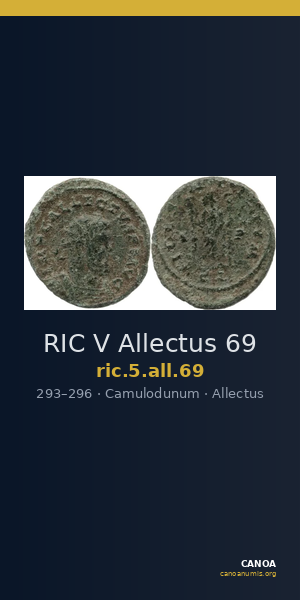 RIC V Allectus 69 — CANOA