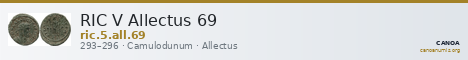 RIC V Allectus 69 — CANOA