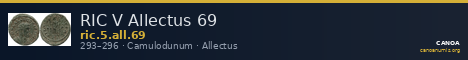 RIC V Allectus 69 — CANOA