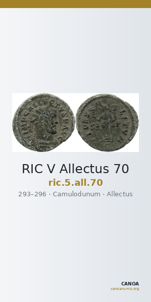 RIC V Allectus 70 — CANOA