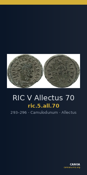 RIC V Allectus 70 — CANOA