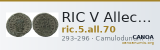 RIC V Allectus 70 — CANOA