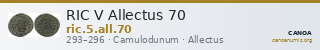 RIC V Allectus 70 — CANOA