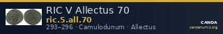 RIC V Allectus 70 — CANOA