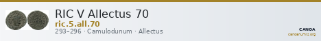 RIC V Allectus 70 — CANOA