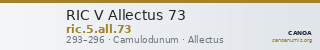 RIC V Allectus 73 — CANOA