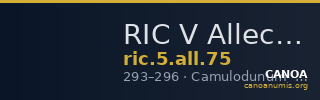 RIC V Allectus 75 — CANOA