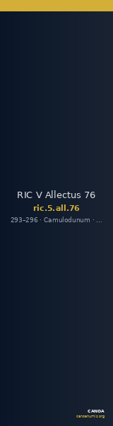 RIC V Allectus 76 — CANOA