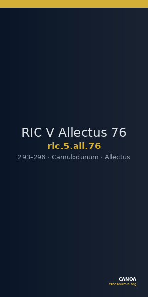 RIC V Allectus 76 — CANOA