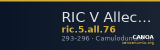RIC V Allectus 76 — CANOA