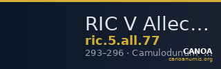 RIC V Allectus 77 — CANOA