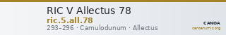 RIC V Allectus 78 — CANOA