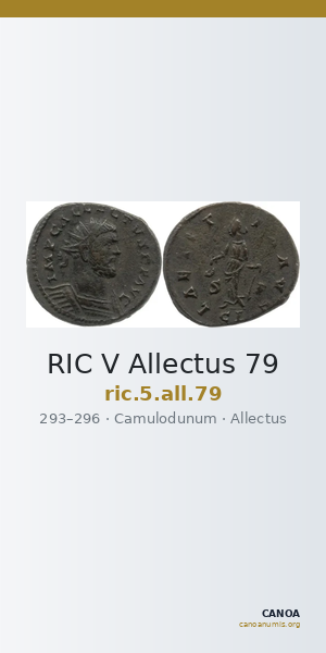 RIC V Allectus 79 — CANOA