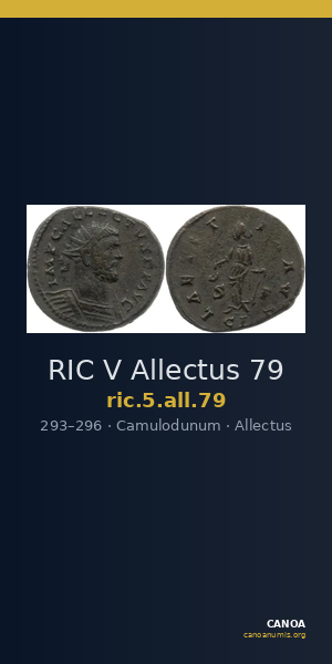 RIC V Allectus 79 — CANOA