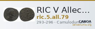 RIC V Allectus 79 — CANOA