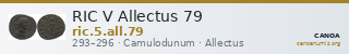 RIC V Allectus 79 — CANOA