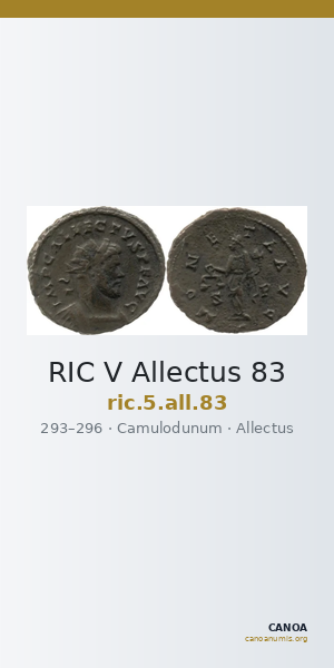 RIC V Allectus 83 — CANOA