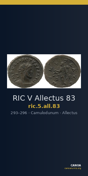 RIC V Allectus 83 — CANOA