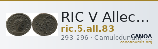 RIC V Allectus 83 — CANOA
