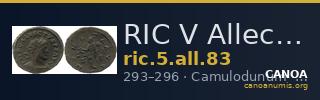 RIC V Allectus 83 — CANOA